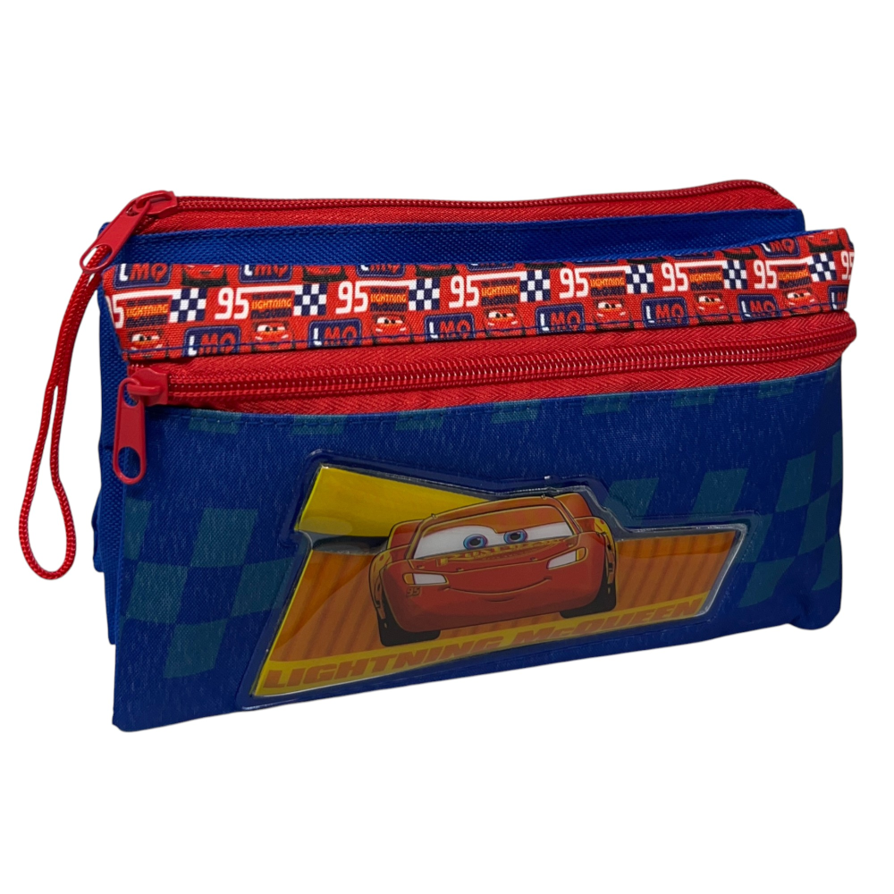 Tombolino Cars DISNEY 3 Scomparti Bustina Astuccio Portacolori 22 CM - Ca0997
