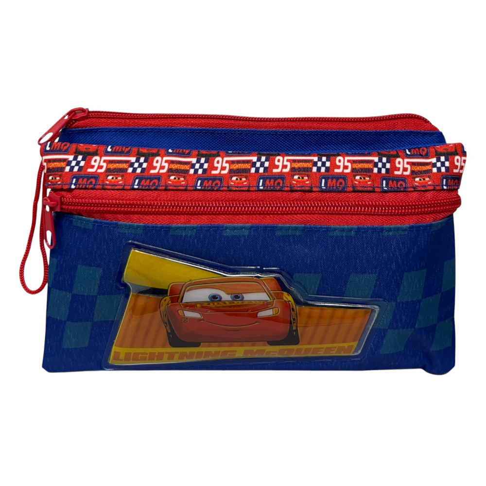 Tombolino Cars DISNEY 3 Scomparti Bustina Astuccio Portacolori 22 CM - Ca0997