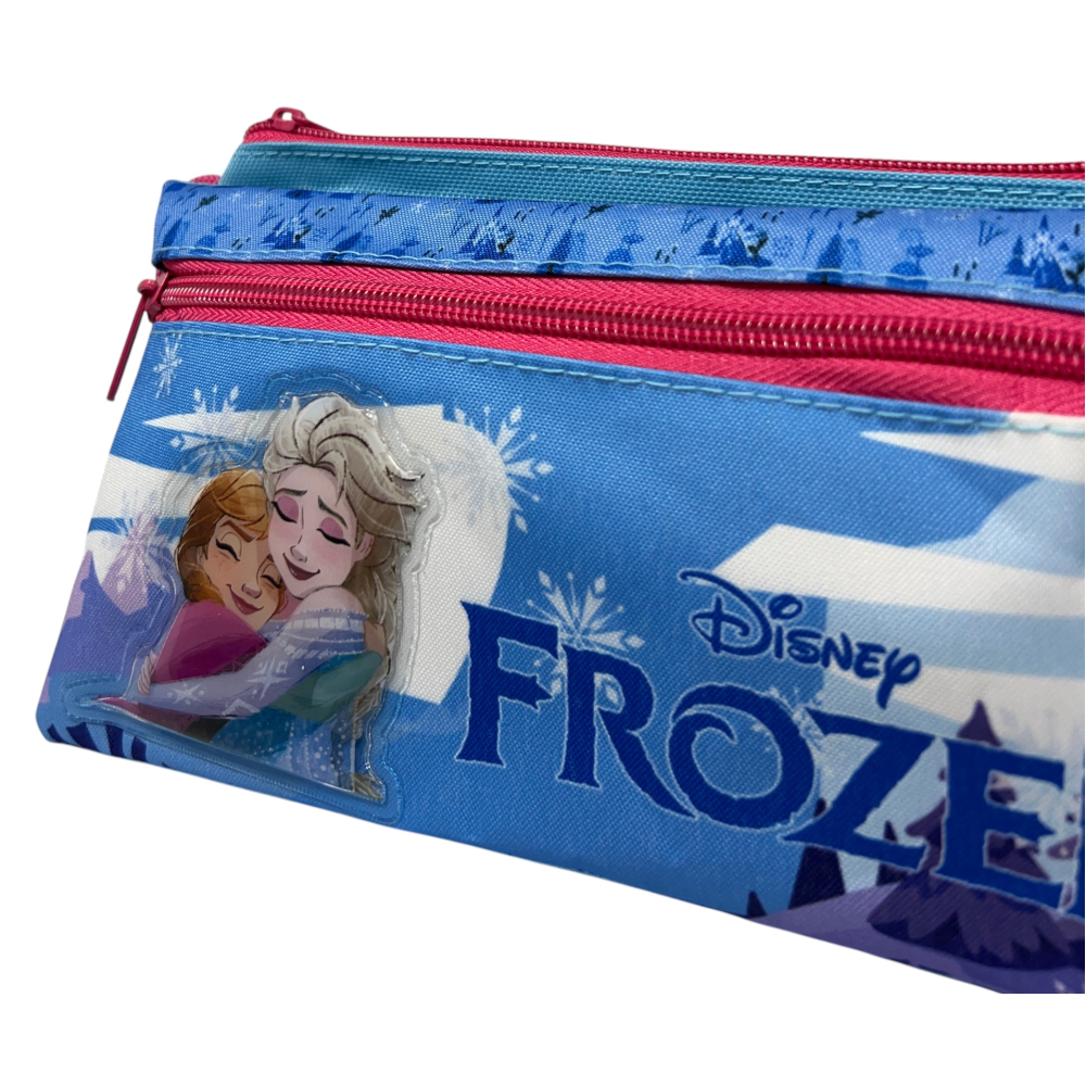 Tombolino Frozen DISNEY 3 Scomparti Bustina Astuccio Portacolori 22 CM - Fr0997