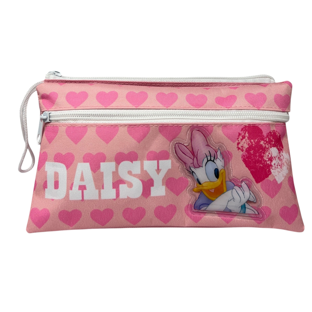 Tombolino Paperina DISNEY 3 Scomparti Bustina Astuccio Portacolori 22 CM - Dsy0997