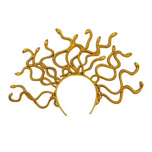 Cerchietto Medusa Dorato Accessorio Costumi Travestimenti Carnevale - 21157