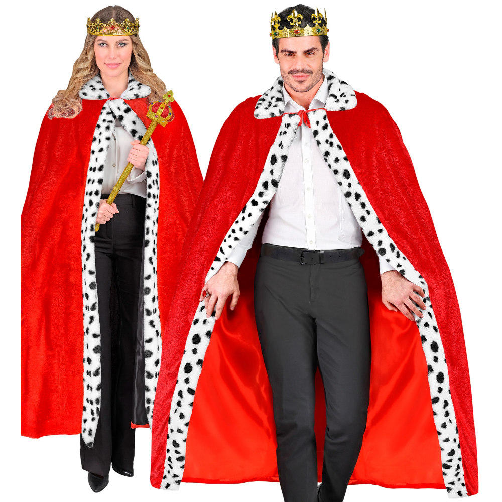 Mantello Reale Rosso 140 CM Accessori per Travestimento Carnevale Halloween - 21422