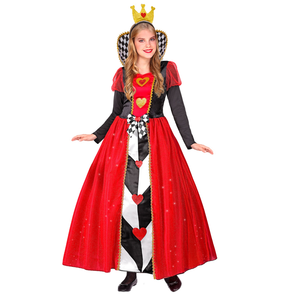Vestito Carnevale Regina di Cuori Travestimento Costume per Bambini Feste a Tema - 2235