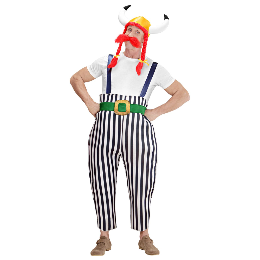 Vestito Carnevale Gaulois Obelix Costume Travestimento Carnevale Uomo - 3962