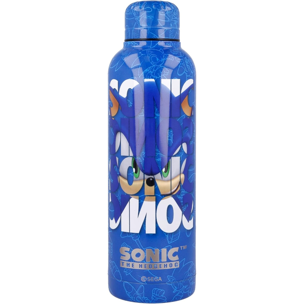Borraccia Termica Sonic the Hedgedog in Acciaio Inox Bottiglia 515 Ml con Tappo a Vite  - 00491