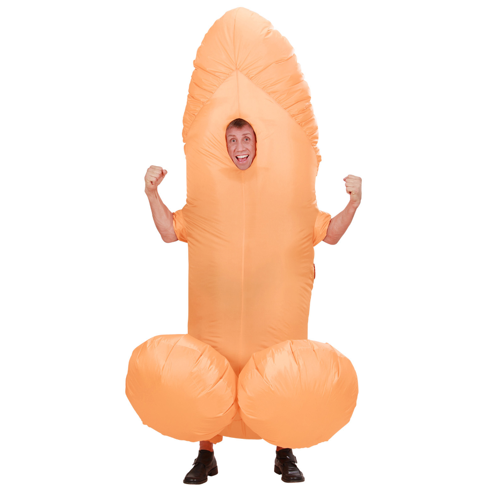 Vestito Carnevale Willy il Pene Costume Gonfiabile Travestimento per Adulti Taglia Unica - 7556p