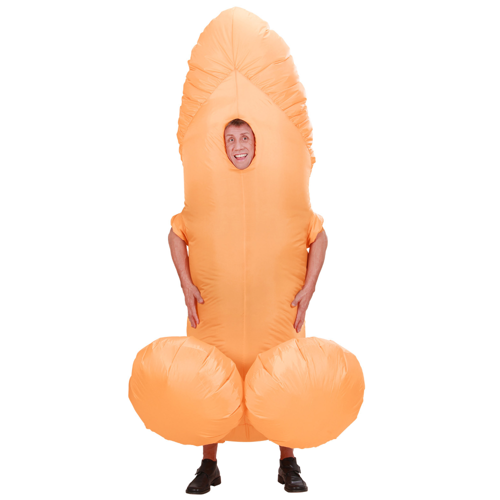 Vestito Carnevale Willy il Pene Costume Gonfiabile Travestimento per Adulti Taglia Unica - 7556p