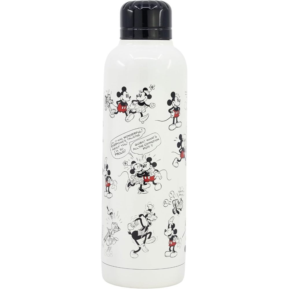 Borraccia Termica Topolino e Amici Vintage in Acciaio Inox DISNEY Bottiglia 515 Ml con Tappo a Vite  - 75585