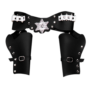 Cinturone Cowboy con Doppia Fondina Accessori per Abito Vestito Travestimento Carnevale Bambino