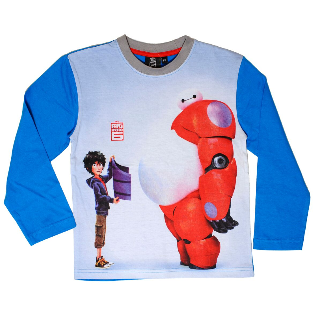 T-Shirt Big Hero Bambino DISNEY Taglie 2/8 Anni - D35151 Celeste