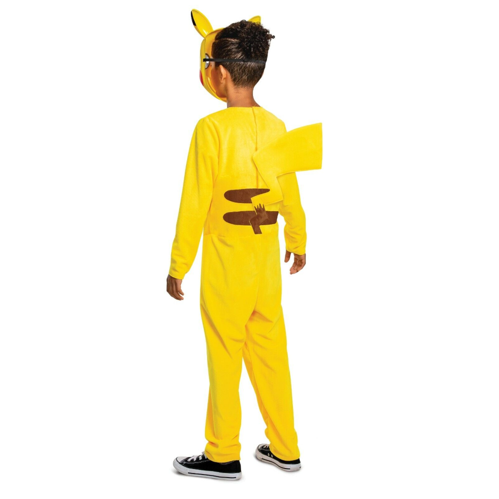 Costume Pikachu Pokémon Tuta Intera Maschera Travestimento Carnevale Festa in Maschera - 90121