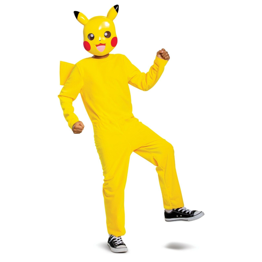 Costume Pikachu Pokémon Tuta Intera Maschera Travestimento Carnevale Festa in Maschera - 90121