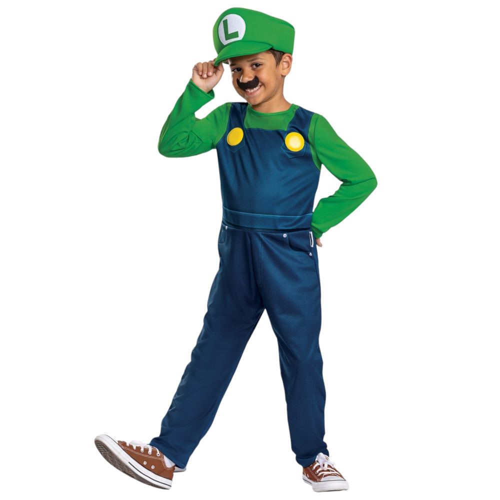 Costume Super Mario Travestimento Luigi Carnevale Vestito Festa in Maschera - 158759