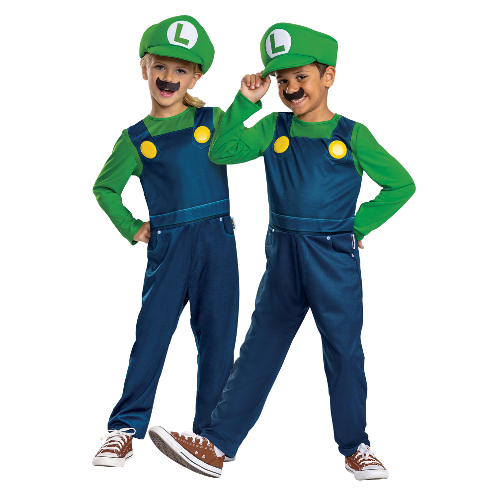 Costume Super Mario Travestimento Luigi Carnevale Vestito Festa in Maschera - 158759