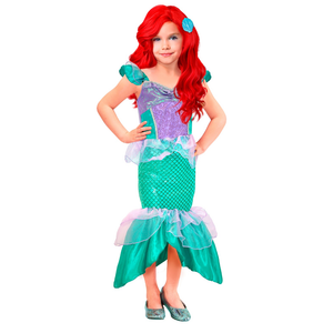 Vestito Carnevale Sirena Travestimento Costume Carnevale Bambini - 2571