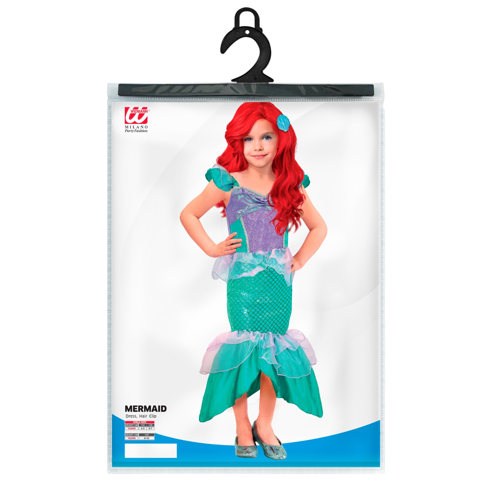 Vestito Carnevale Sirena Travestimento Costume Carnevale Bambini - 2571