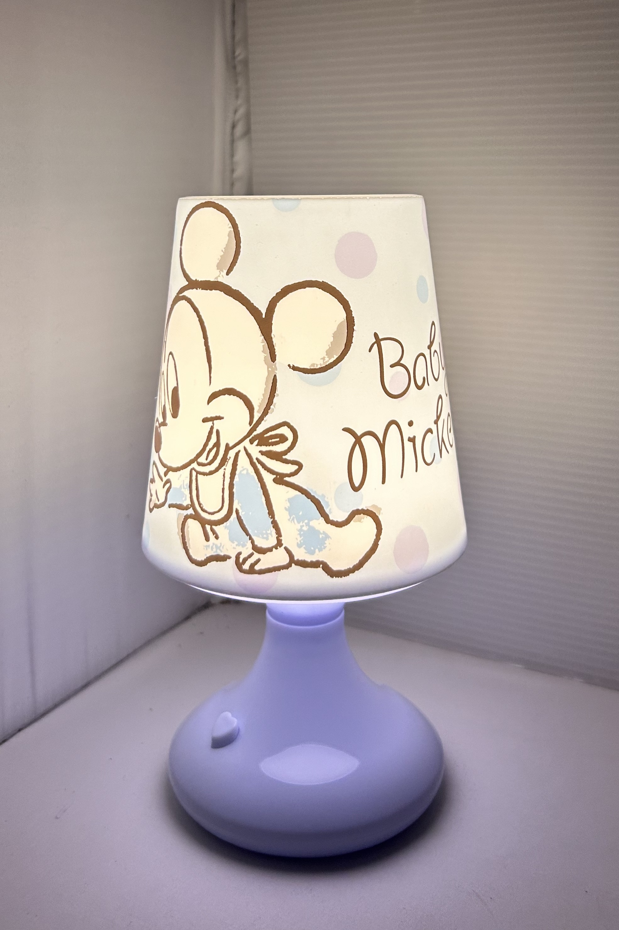 Luce Mini Lampada Topolino e Paperino DISNEY Baby Comodino LED a Batterie Confezione Regalo - 68026/topolino