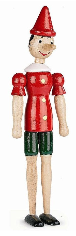 Pinocchio Burattino Marionetta Figura in Legno Snodabile Cm.40  - 20704
