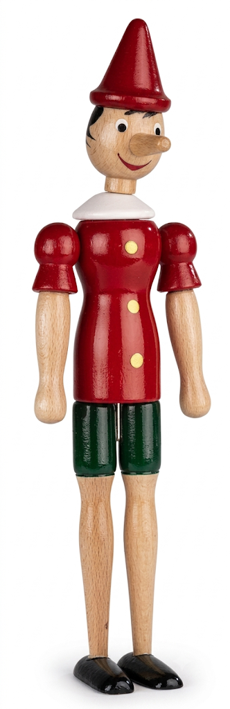 Pinocchio Burattino Marionetta Figura in Legno Snodabile Cm. 20 - 20702