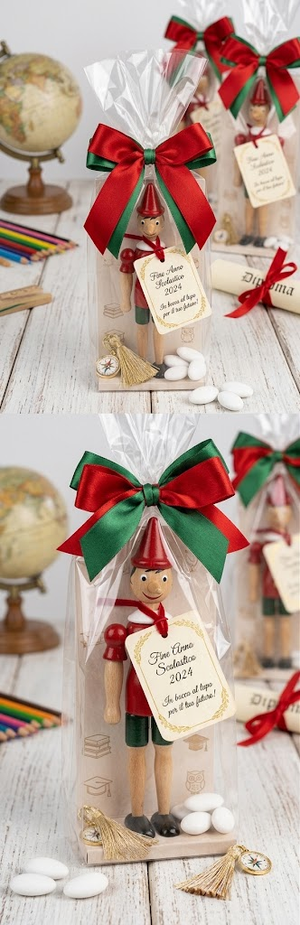 Pinocchio Burattino Marionetta Figura in Legno Snodabile Cm. 20 - 20702