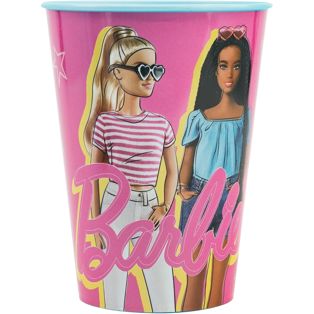 Bicchiere Barbie in Plastica Semirigida Riutilizzabile Bpa Free 260 Ml - 15907