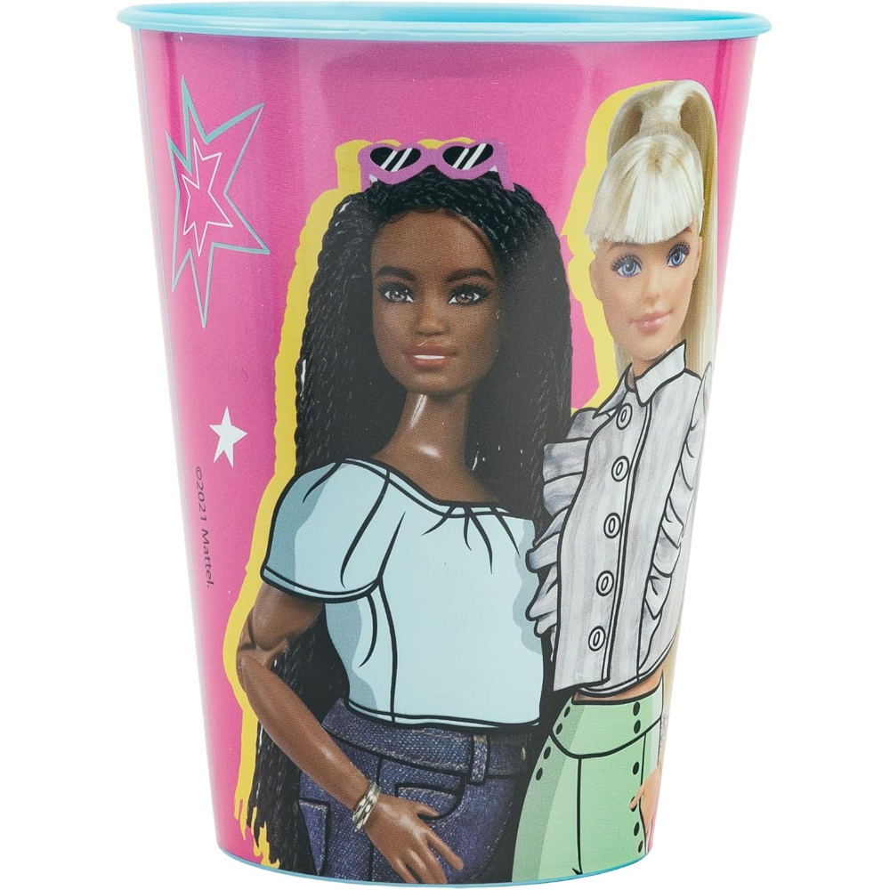 Bicchiere Barbie in Plastica Semirigida Riutilizzabile Bpa Free 260 Ml - 15907