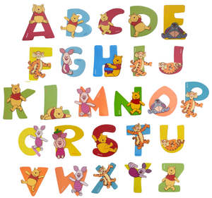 Lettere in Legno DISNEY Winnie the Pooh O 8 CM - 50004o/verde