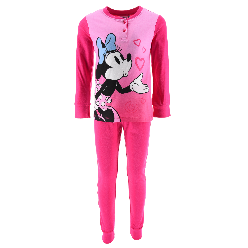 Pigiama Primaverile Minnie Mouse DISNEY Bambina 100% Cotone - Ye20026.bfucsia