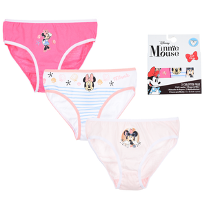 Mutandine Set 3 Pezzi Minnie DISNEY Slip in Cotone in Scatola 3/8 Anni - Ye30027