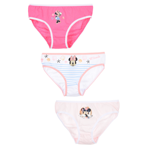 Mutandine Set 3 Pezzi Minnie DISNEY Slip in Cotone in Scatola 3/8 Anni - Ye30027