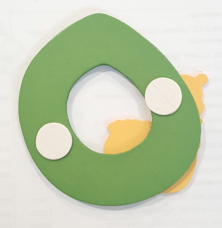 Lettere in Legno DISNEY Winnie the Pooh O 8 CM - 50004o/verde