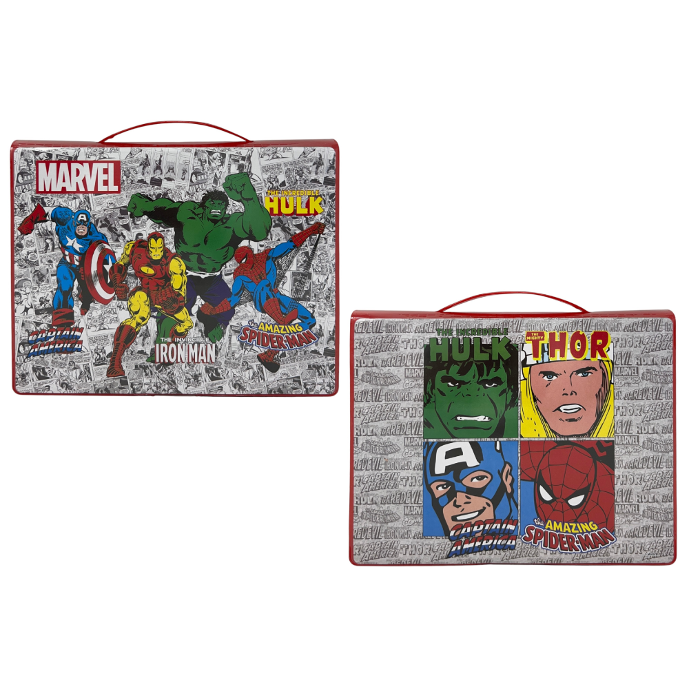 Valigetta 65 Pezzi Avengers MARVEL Scatola Colori Cancelleria Stickers per Bambini - 0840