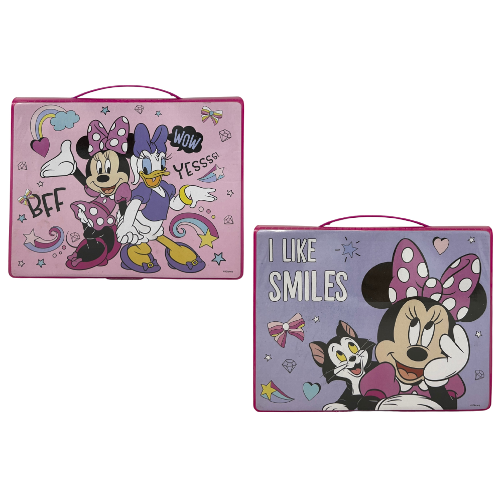 Valigetta 65 Pezzi Minnie DISNEY Scatola Colori Cancelleria Stickers per Bambini - 0843