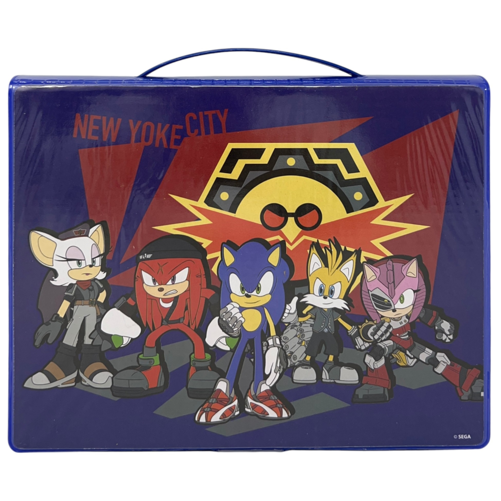 Valigetta 65 Pezzi Sonic Prime Scatola Colori Cancelleria Stickers per Bambini - 0842