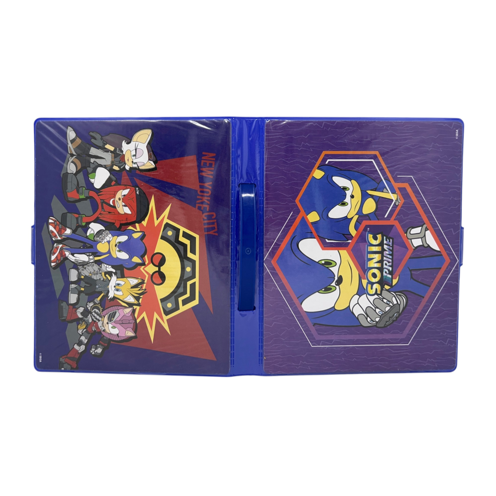 Valigetta 65 Pezzi Sonic Prime Scatola Colori Cancelleria Stickers per Bambini - 0842