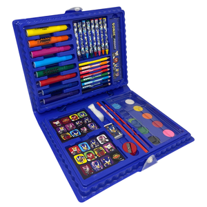 Valigetta 65 Pezzi Sonic Prime Scatola Colori Cancelleria Stickers per Bambini - 0842