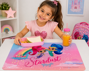 Tovaglietta Shimmer e Shine Nickelodeon in Plastica Morbida Ripiegabile da Colazione Pranzo Cm.44x30 - Ss0312