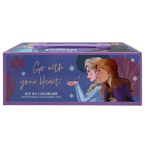 Colori Frozen DISNEY Pennarelli Acquerelli e Pastelli Scatola 52 Pezzi con Cassetti - 0830