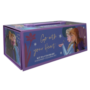 Colori Frozen DISNEY Pennarelli Acquerelli e Pastelli Scatola 52 Pezzi con Cassetti - 0830