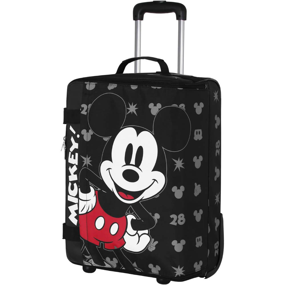 Trolley da Viaggio Pieghevole Topolino DISNEY Valigia Morbida in Tessuto con Manico Allungabile - 06246