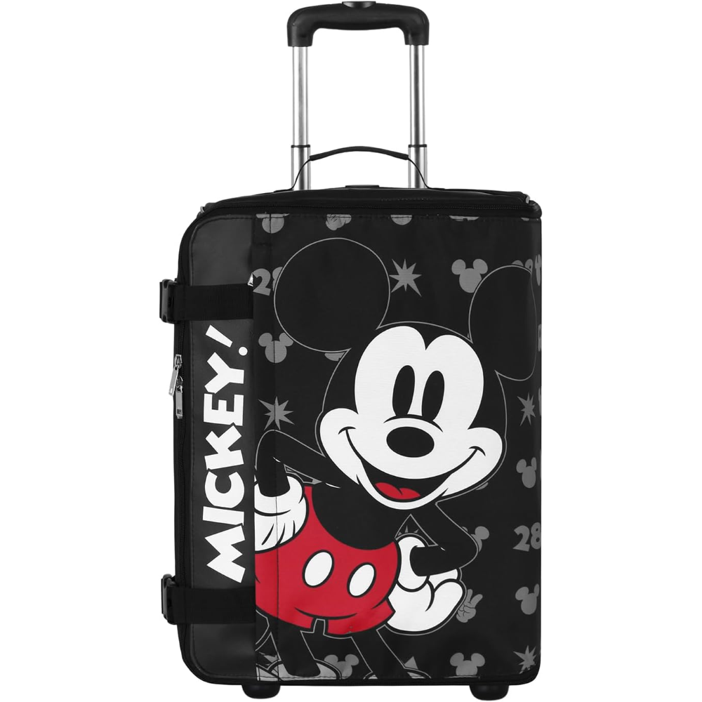Trolley da Viaggio Pieghevole Topolino DISNEY Valigia Morbida in Tessuto con Manico Allungabile - 06246
