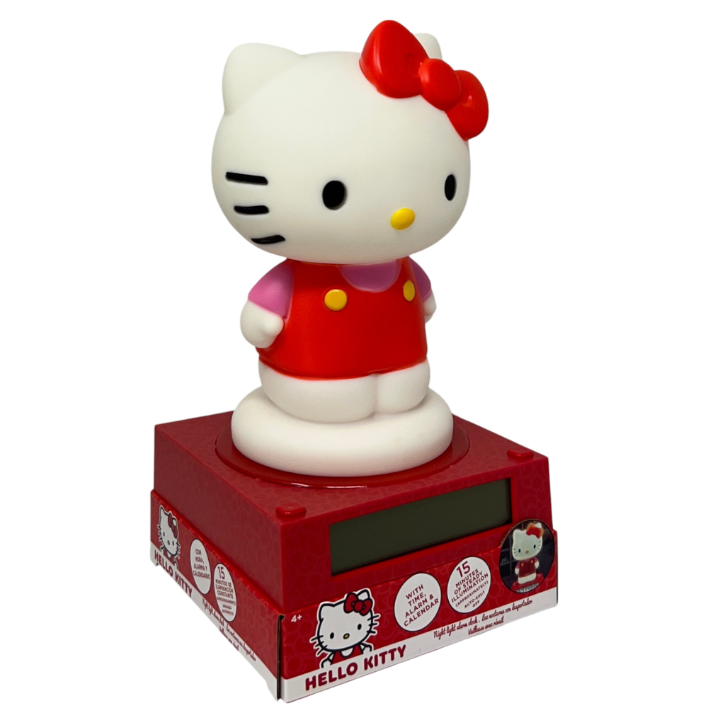 Lampada 3d Hello Kitty da Comodino Luce Notturna LED Sveglia Digitale - Hk50198