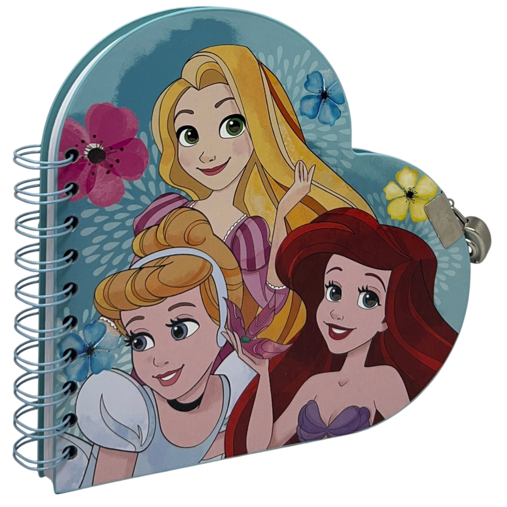 Diario con Penna Principesse DISNEY Agenda a Forma di Cuore con Lucchetto - 07709