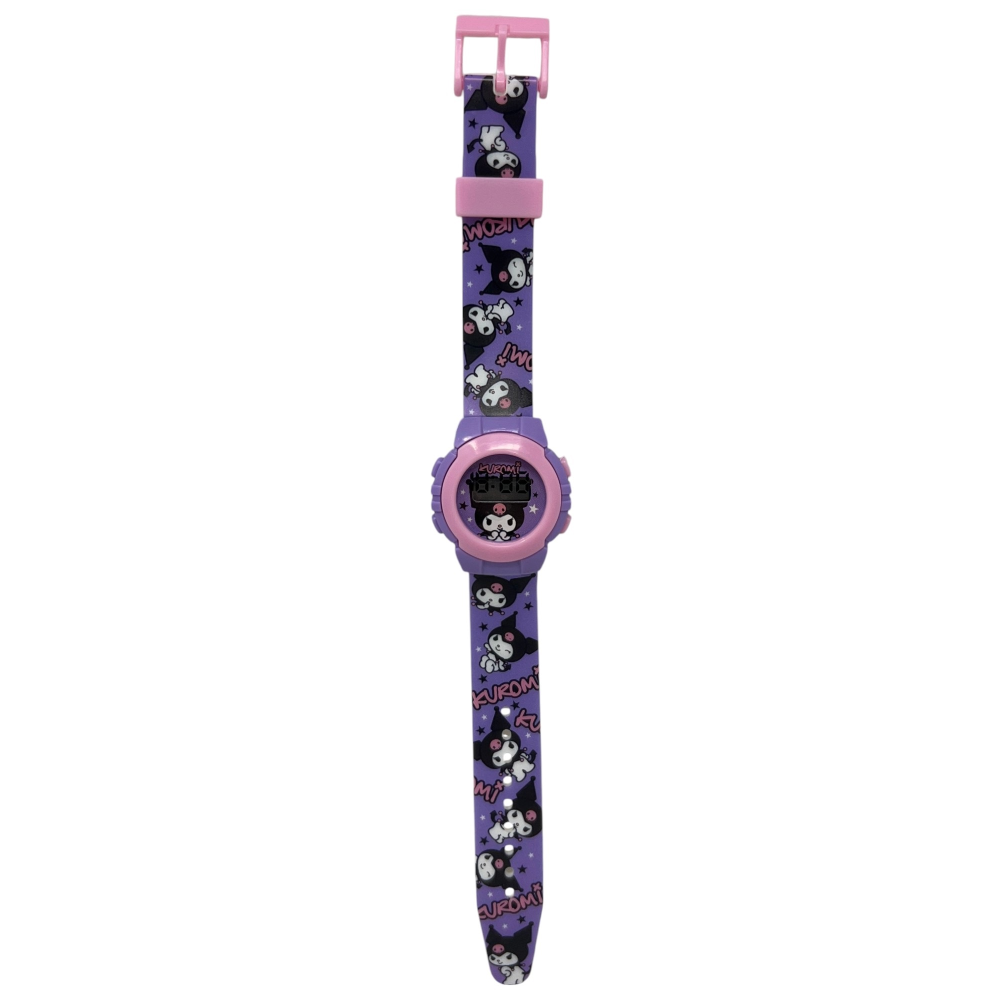 Orologio da Polso Digitale Kuromi Hello Kitty in Confezione Sagomata - Ku00002