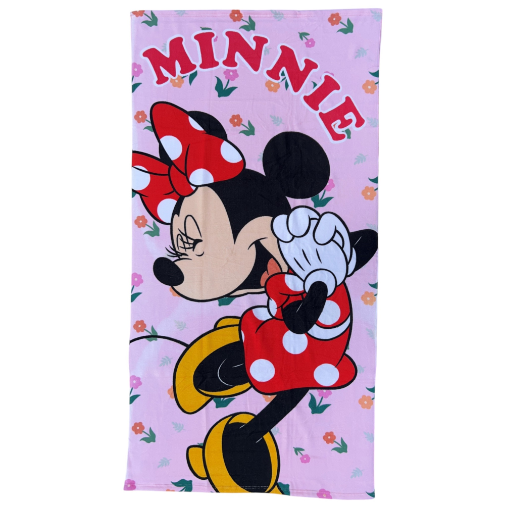 Telo Mare Minnie Flower DISNEY Asciugamano per Bambini in Microfibra CM 140x70 - Min36-5015