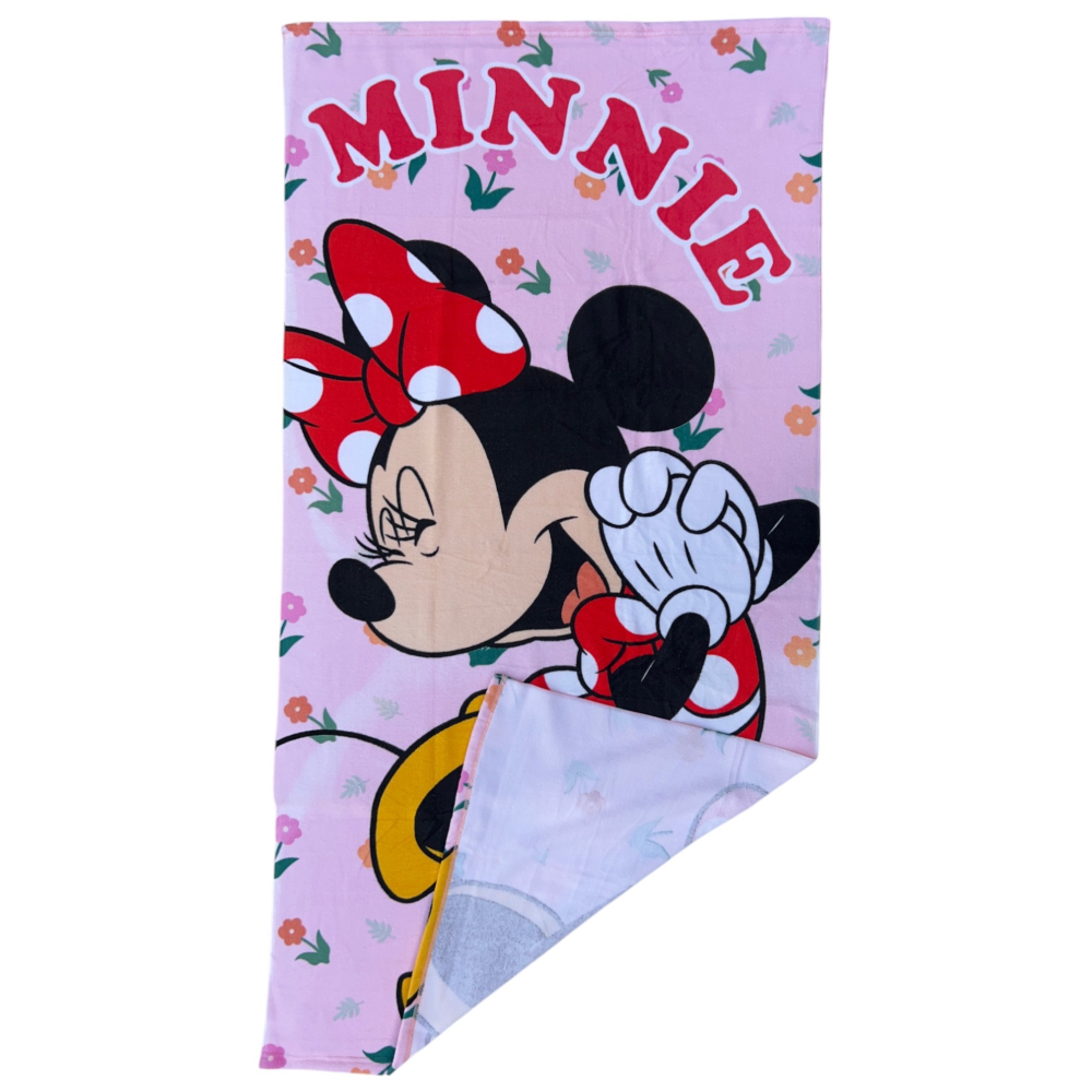 Telo Mare Minnie Flower DISNEY Asciugamano per Bambini in Microfibra CM 140x70 - Min36-5015
