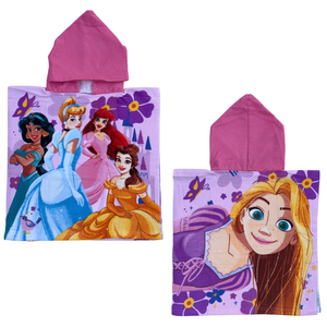 Poncho Mare Principesse DISNEY 100 X 50 CM Accappatoio per Bambini 100% Pl - Pri36-5097