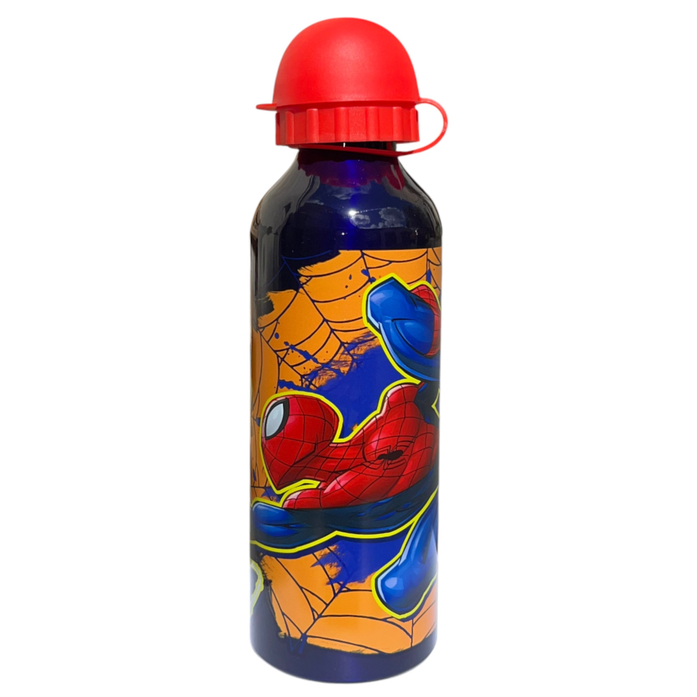 Borraccia in Alluminio Spiderman MARVEL con Beccuccio e Coperchio 500 Ml - Sp50072/ro