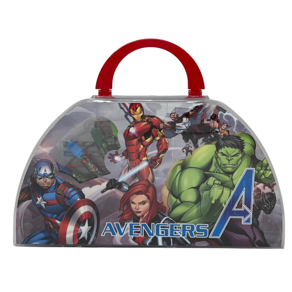 Valigetta Colori Avengers MARVEL Set Cancelleria 51 Pezzi per Bambini - Av1107