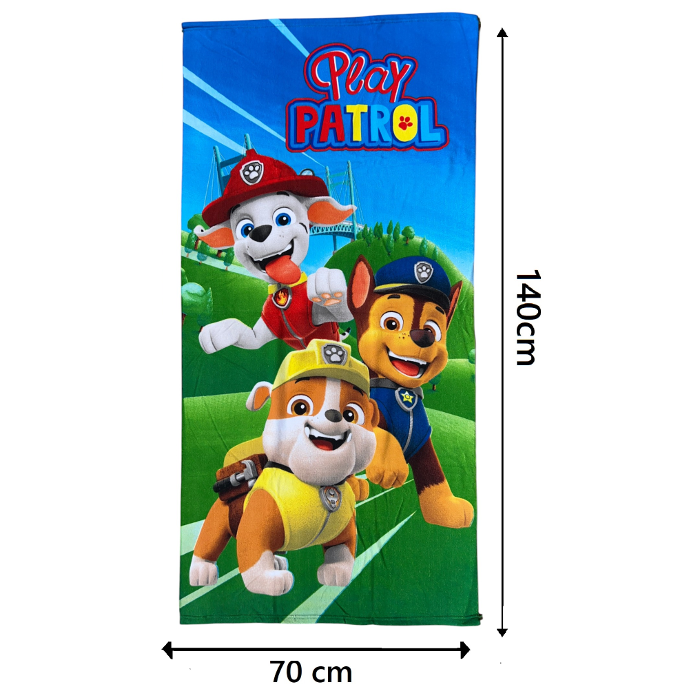 Telo Mare Paw Patrol Asciugamano per Bambini in Microfibra CM 140x70 - Paw24-1019